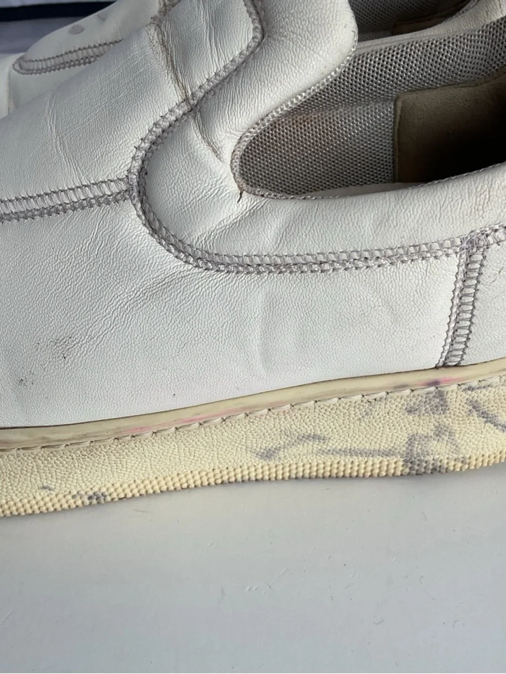 Celine Phoebe Philo Era White Leather Slip-On Platform Sneakers Shoes EU 38 - Picture 6 of 16